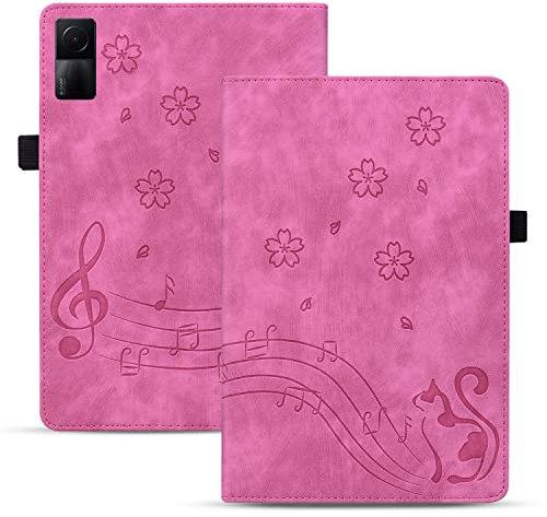 TEDTIKJT Tablet Custodia per Xiaomi Redmi Pad 10.61 Pollici 2022 Cover in Pelle PU Flip Protezione Case con Supporto Funzione Custodia Cover per Xiaomi Redmi Pad 10.61, Rosa Scuro Gatto