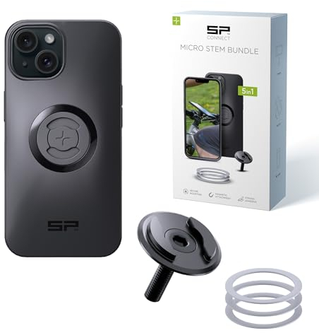 SP CONNECT Micro Stem Bundle | SPC+ | für iPhone 15 Handy Halterung für den fahrradlenker | Smartphone Halterung Fahrrad | handyhalter