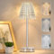 Rechargeable Crystal Table Lamp,Diamond Crystal Cordless Beside Lamp,3 Color Modes Stepless Dimmable LED Touch Lamp,Vintage Lamp for Bedroom Living Room Restanrant Indoor Outdoor (Silver)
