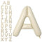 Cream A Letter Balloons,40 Inch Letter A Balloon Beige,Helium Custom Letter Balloon for Birthday Anniversary Party Decorations