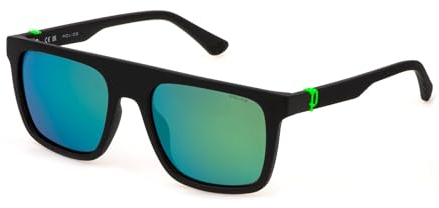 POLICE SPLF61 Brille, Matt Schwarz, 55 für Herren, Schwarz, matt, 55