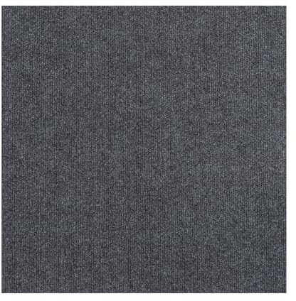 Quadratische Teppichfliesen, selbstklebend, abziehbar und haftend, 50 x 50 cm, 20 Stück, abziehbare und klebrige Teppichfliesen, Teppichfliesen für Handel und Zuhause (Dunkelgrau)