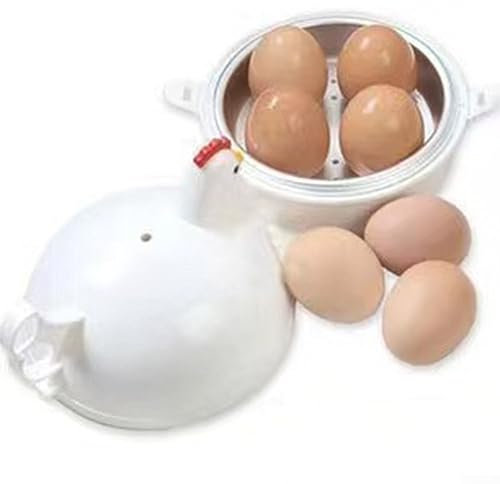 GeRRiT Forno a microonde a vapore, forno a microonde uova a vapore caldaia, forno a microonde fornello uovo stacca il vapore guscio cucina bianco