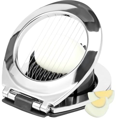 Egg Slicer with Stainless Steel Wire Egg Slicer Heavy Duty Slicer for Hard Boiled Eggs Multipurpose Egg Cutter for Evenly Slicing Boiled Eggs Ham Banana Strawberry