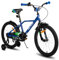 Hiland 20 Zoll Kinderfahrrad, Jungen Fahrrad für 7 8 9 10 Jahre, mit Stützrädern, Kinderfahrrad mit Handbremse und Rücktrittbremse, Blau