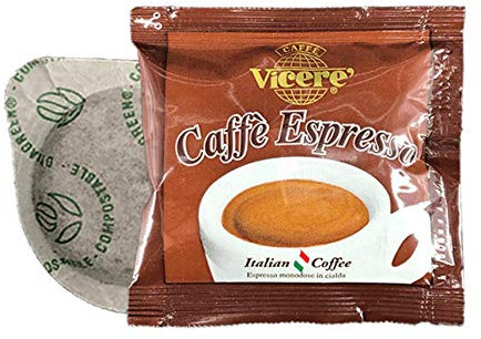 150 CIALDE ESE - MISCELA ARABICA - CAFFE' VICERE' CAFFE' ESPRESSO 100% COMPOSTABILE