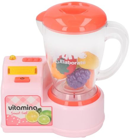 SASKATE Juguete Licuadora, Accesorios de Cocina, Juego de Simulación, Juguete para Electrodomésticos, Juguete Educativo Interactivo para Hacer Batidos, para Niños y Niñas (Rosado)