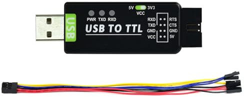 Woedpez Cable modular industrial USB a TTL adaptador serie USB a TTL convertidor chip puerto serie cable de depuración