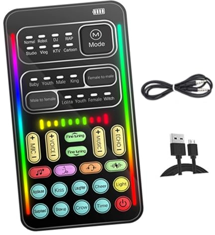 CAXUSD Mini-stimmenverzerrer Für Telefone Tragbarer Soundverzerrer Externer Audiomixer Mit Geräuschreduzierung Installieren Verwenden