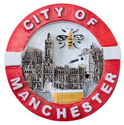 England Manchester 3D UK Fridge Magnet Souvenir Gift,Resin Handmade Manchester Refrigerator Magnet Home & Kitchen Decoration Collection