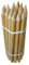 ABAZO - Lot de 25 Piquets Ovales en Bois de Hêtre - Idéal pour les Poteaux de Clôture, les Poteaux d'Arbres et les Travaux de Jardinage - Tuteurs Robustes de 20 mm