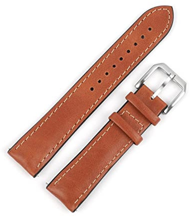 JUANZD Vintage Leder Watchbänder 20mm 22 mm Schnellveröffentlichung Watch Belt Cowhide handgefertigtes Armband Accessoires(Broen,22mm)