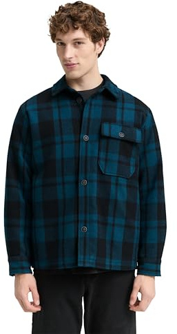 TOM TAILOR Denim Herren Overshirt Jacke in Woll-Optik