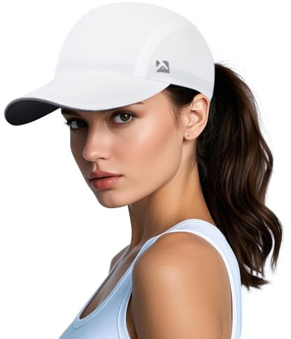 TOP-EX XL/XXL Ponytail Baseballkappe Damen Sommer Atmungsaktiv Kuehl Baseball Caps Uv-Schutz Leicht Tennis Sonnenhut Golf Trekkingg Laufmütze Weiß Large