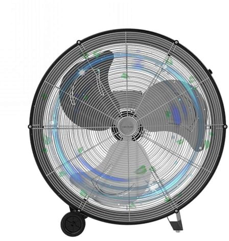 Cecotec Ventilador de Suelo Industrial Proindustry 3000. 240W, Diámetro 76 cm, 3 Velocidades, Aspas de Aluminio, Flujo De Aire 10473,3m³/h, Diseño Transportable, Rejilla de Protección, Fácil Manejo