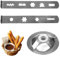 Mskidand Set of 2 Biscuit Attachment Accessories,8 Shapes,Biscuit Attachment with Connecting Ring, for Meat Mincer,Food Processor