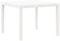 vidaXL Gartentisch Weiß 100 x 100 x 73 cm Poly-Rattan, Garten und Terrasse, rechteckiger Tisch aus Stahl, große, wetterfeste Essgruppe für den Außenbereich