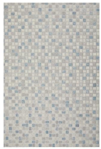 misento Vinylboden Arctic – PVC Bodenbelag Meterware 200/400 cm breit, Fliesenoptik, trittschalldämmend, wasserfest & pflegeleicht, für Küche, Wohn- & Feuchträume, 2,8 mm, Blau-Silber 200 x 300 cm