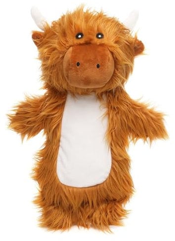 Novelty Animal/Character 3D Hot Water Bottle with Cover (Highland Cow 750ml (33 x 17cm))