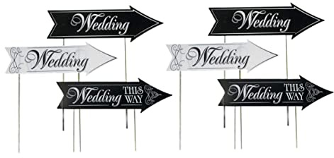 TOYANDONA 2 Ensembles Panneaux Directionnels de Décoration pour Cérémonie Indicateurs Extérieurs Résistants Aux Intempéries Faciles à Installer à Placer Ajoutez à Votre Événement