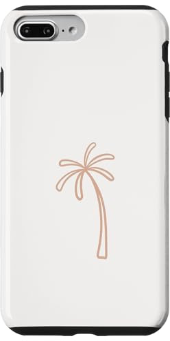Beige - Feuilles de Palmier Chic - Plage Tropicale Coque pour iPhone 7 Plus/8 Plus