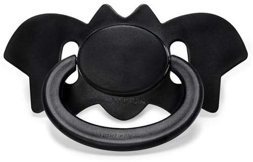 LittleForBig Großer Saugerschild Schnuller der Generation II in Erwachsenengröße - Schwarzer Fledermaus Schnuller
