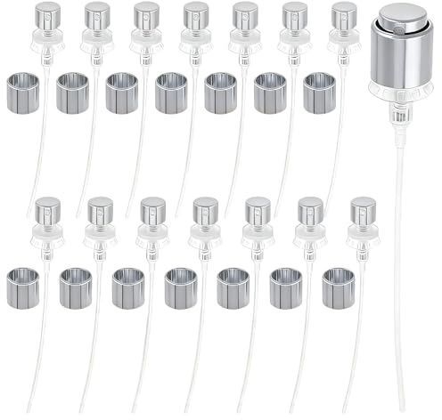 QingWing 15 Piezas Boquillas de Pulverización para Botellas de Perfume, Reutilizable Boquilla Rociadora de Perfume, Moda Mini Boquilla Pulverización, para Creación Perfumes Diy y Recargas ((plata)