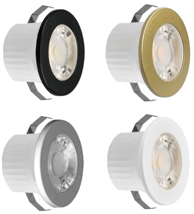 ENERGMiX 3W Dimmbar LED Einbauspot Einbaustrahler Minispot Einbauleuchte, 230 Volt, IP54,Warmweiß