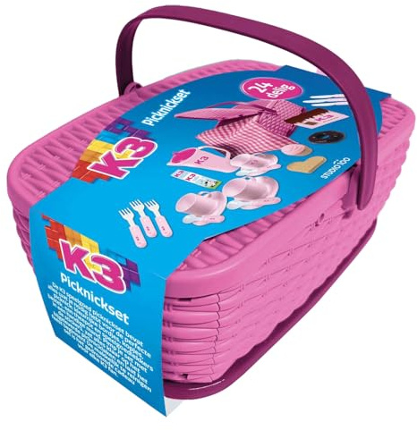 Studio 100 K3 Spielzeug Picknick Set - 24-teiliges Picknick Spielzeug
