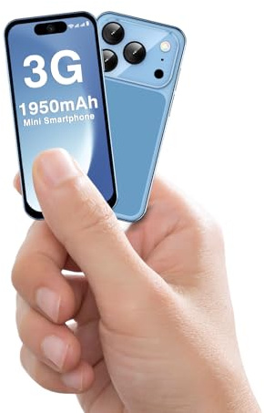 ZOKOE 3G Mini-Handy, entsperrt, 1950-mAh-Akku, Dual-SIM, Gesichtserkennung, 3,88-Zoll-HD-Display, niedliches, handliches Zweit-Handy, kleines Smartphone für Kinder und Schüler (Blue-3G)