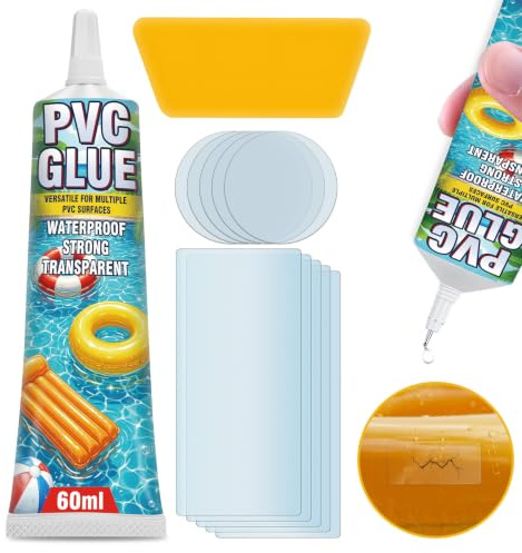 Pool Reparaturset Unterwasser, PVC Kleber Pool mit Transparenten Flicken für Poolfolie, Schlauchboot, Luftmatratze & Wasserbett – Pool Flickzeug, Poolfolie Reparaturset, Schlauchboot Reparaturset