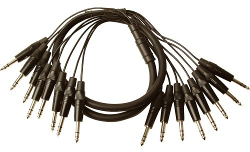 MUSIC STORE Studio Multicore Eco 8, 1,5m, Analoge Multicore Kabel, 8 Leitungen, 2-adrig geschirmt, Schwarz