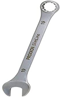 Proxxon 23910 Ring-Maulschlüssel SlimLine Größe 10mm - 15° abgewinkelt auf der Ringseite - Chrom-Vanadium Stahl