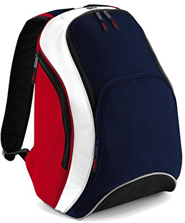 BagBase Teamwear Rucksack French Navy / Classic Red / White, 45 x 32 x 23cm