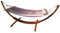 AS-S 320cm Hängemattengestell HM3-LIMITED Edition Hängematte mit Gestell aus Holz Lärche mit Stabhängematte gestreift gefüttert und Polster Schrauben aus Edelstahl