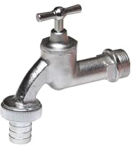 floraworld Wasserhahn Messing AG D 3/4Z Tülle 3/4Z mit Auslauftülle