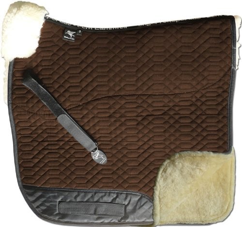 Engel Reitsport | SCHABRA2-VSS-MOC-MOC | Schabracke | Lammfell Fully Lined | Steppstoff | Fellkranz vorne | Vielseitigkeit | Stoff moccabraun Fell Mocca