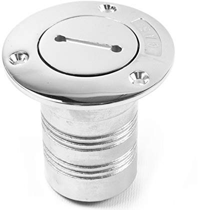 wellenshop universeller Tankstutzen Ø 50 mm Edelstahl, Benzin & Diesel (Aufschrift am Stutzen: Diesel) A4 salzwasserbeständig Einfüllstutzen Tankeinfüllstutzen