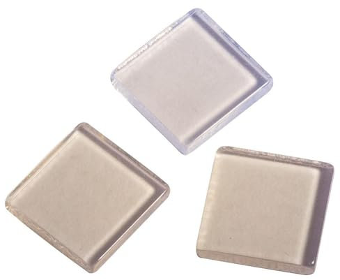 Rayher Acryl Mosaik, transparent 1x1cm, ca. 205Stück, SB-Box 50g , mondstein, quadratisch, Kunststoffsteine, Kunststoffmosaik durchscheinend, 14540120