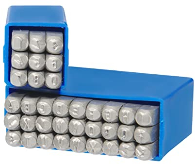 GRAVUREM-S Standard Schlagzahlen und -buchstaben 0-9 + A-Z,& (Kombination) / Schrifthöhe 2mm