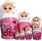 YAKELUS, Marke für Nistpuppen, 7-teilig, russische Matroschkas Puppe, 7-teilig, aus Holz, handgefertigt, Geschenke, Spielzeug