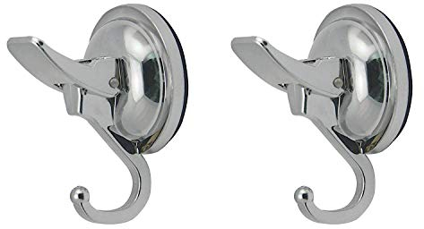 LumenTY 2 Stück Vakuum Saugnapf Haken Halten hält bis zu 6.8Kg Wandhaken ohne Bohren Handtuchhaken Waterproof öldicht Saughaken Saugbügel für Küche Bad