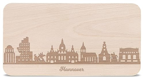Planche à goûter Skyline Hannover – Planches à découper, Petit-déjeuner Idée de Cadeau pour stadtverliebte