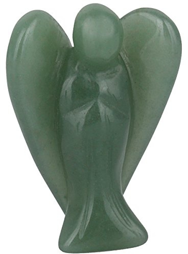 Nupuyai Aventurin Schutzengel Figur Handschmeichler Engel Glücksbringer | Handschmeichler Engel Heilstein, Grüner Aventurin Schutzengel Figur Deko, Taschenengel, Frauen Talisman Glücksengel Geschenk