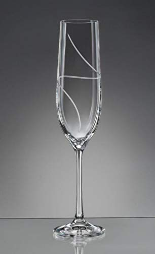 Bohemia Weingläser Weinglas Kristallglas Sektgläser Sektglas Wassergläser Whiskygläser Kristallglas Model Viola UP 2er Set matt schliff (Sektgläser 190 ml)