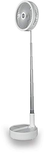MACOM Enjoy & Relax 991 Space Cordless Fan, Ventilatore SalvaSpazio pieghevole con tubo telescopico, base oscillante, cordless ricaricabile, batteria litio 7200 mAh, autonomia fino a 24 ore, timer