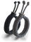 The Friendly Swede 2 Stück Freundschaftsarmband aus Paracord mit Metallverschluss und Verstellbarer Größe (Schwarz Reflektierende)
