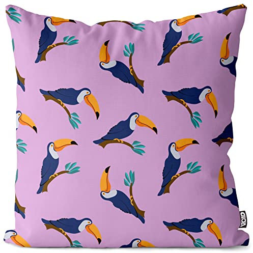 VOID Safari Tukan Kissenbezug Kissenhülle Sofakissen Kissen Deko Outdoor-Kissen Dekokissen, Kissen Größe:40 x 40 cm