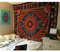 Popular Handicrafts Wandbehang Tapisserie für Schlafzimmer, Hippie, brennende Sonne und Mond, Meditation, Boho, Hippie, psychedelisches Design, indische Wandteppiche, Tagesdecke, 76 x 101 cm, Blau