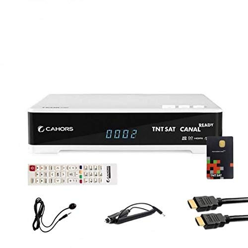 Cahors Mini Receptor TV Satélite HD + Tarjeta TNTSAT V6 + Cable HDMI + Cable 12V